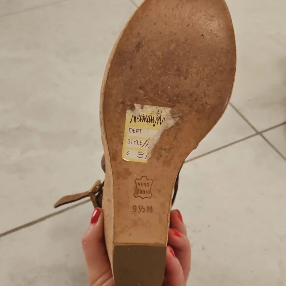 Tory Burch Tan Wedge Sandals